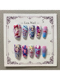 NEEDY GIRL OVERDOSE KAnge Nail Art Press-On Nails Anime Cartoon Game False Nail Removable Sweet Girls Decoration Birthday Gift