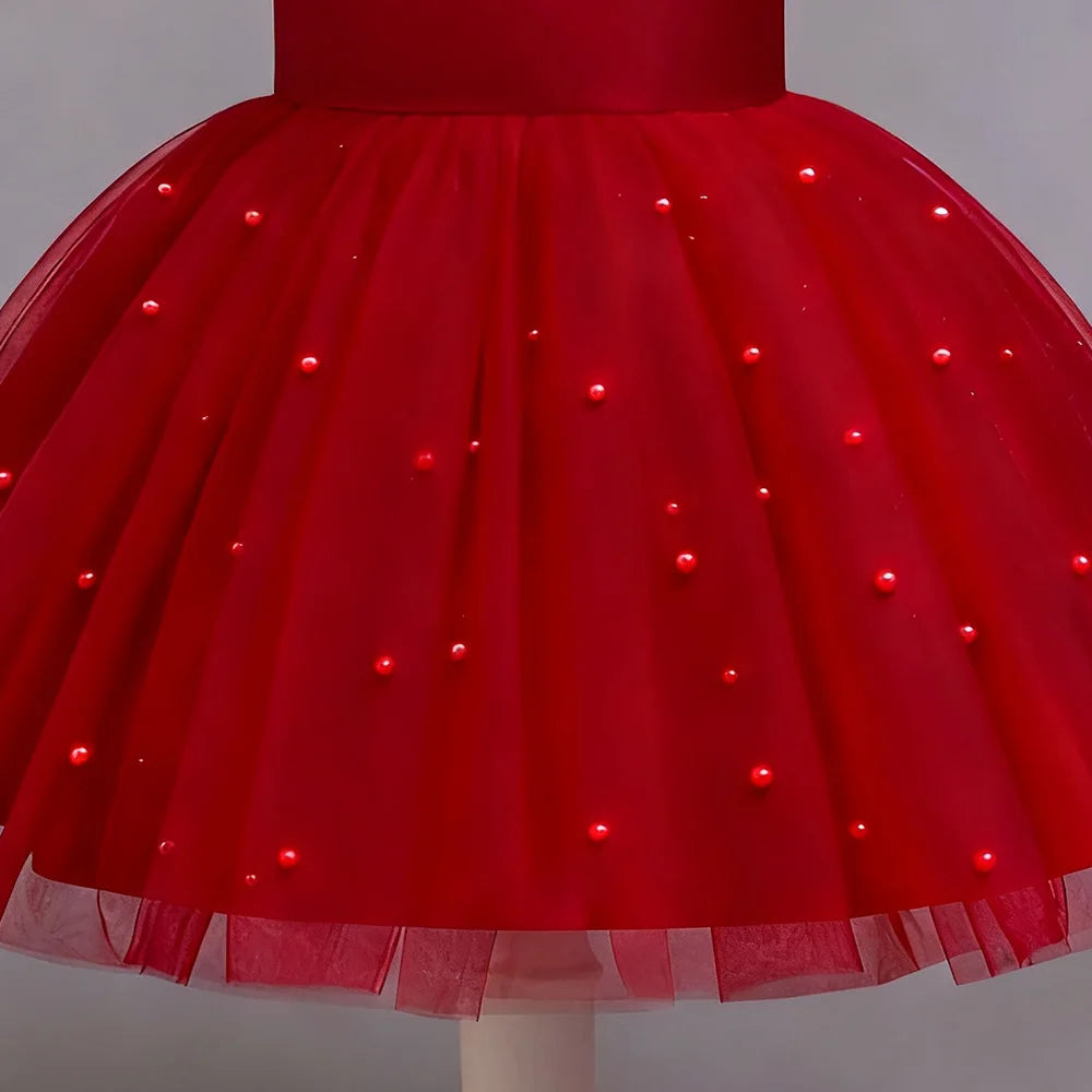 Girls Christmas Princess Dress | Lace Party Dress Ages 3-12
